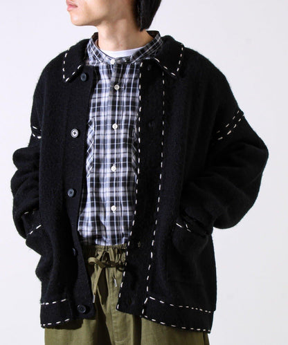【男女同款】手工縫線針織夾克