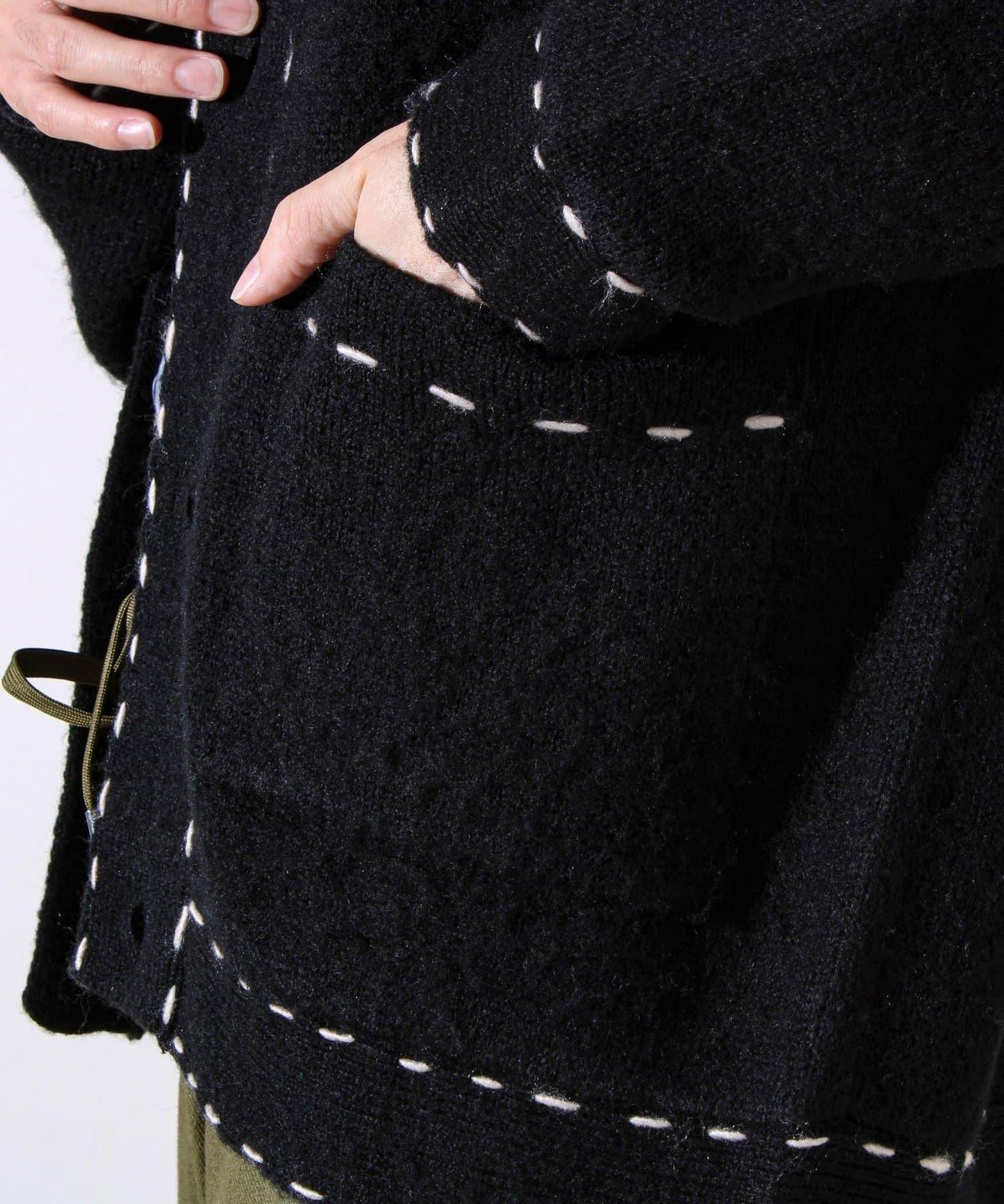 【男女同款】手工縫線針織夾克