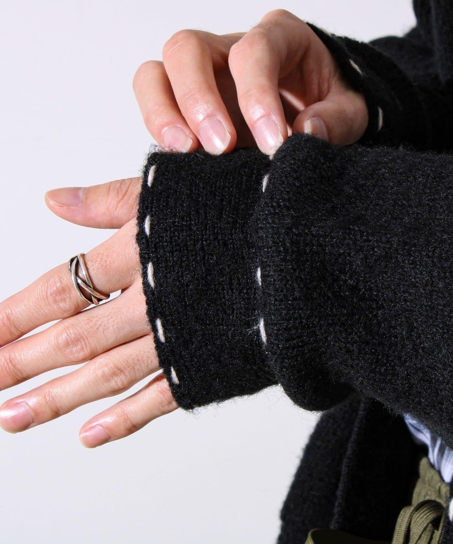 【男女同款】手工縫線針織夾克