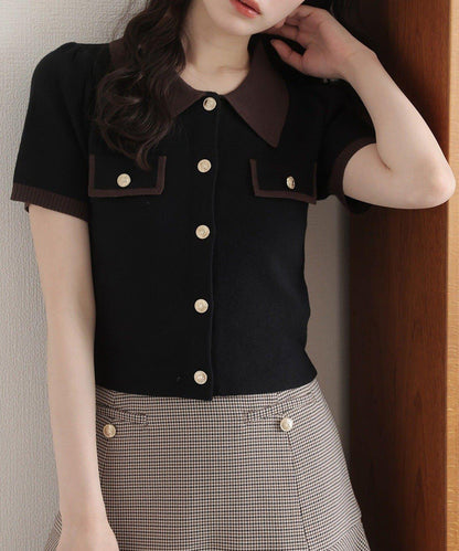 【one after another】拼色針織衫