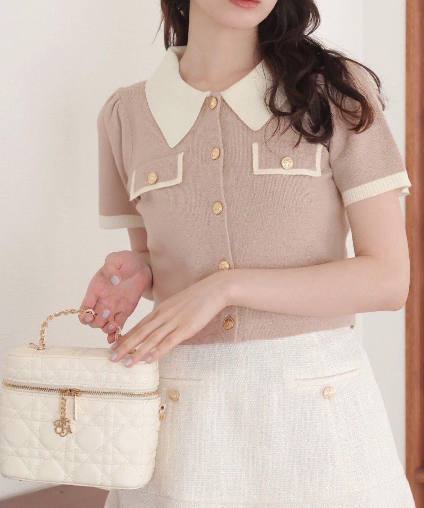 【one after another】拼色針織衫