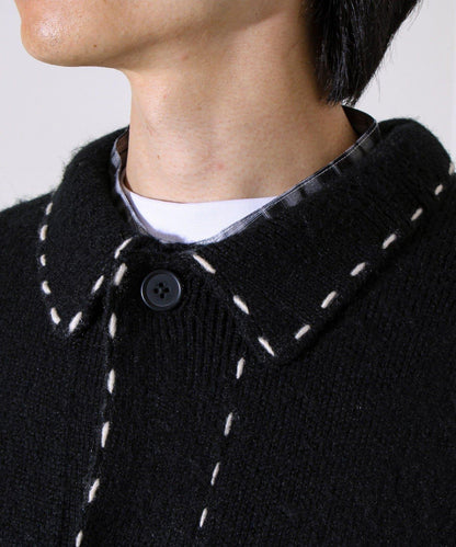 【男女同款】手工縫線針織夾克