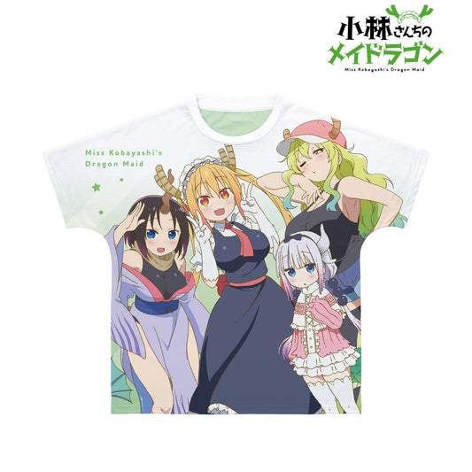 《小林家的龍女僕》_(尺寸/XXXL)_托爾&康娜&艾爾瑪&露科亞 全幅印花男女通用T恤