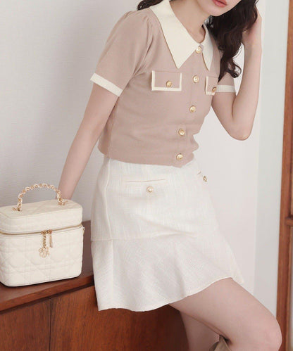 【one after another】拼色針織衫