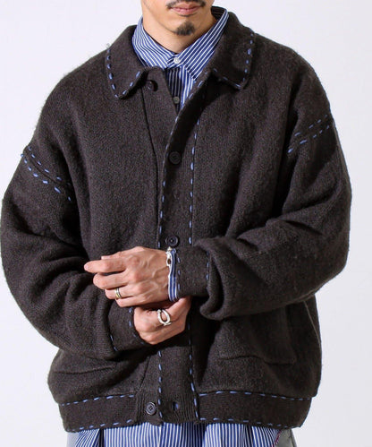 【男女同款】手工縫線針織夾克