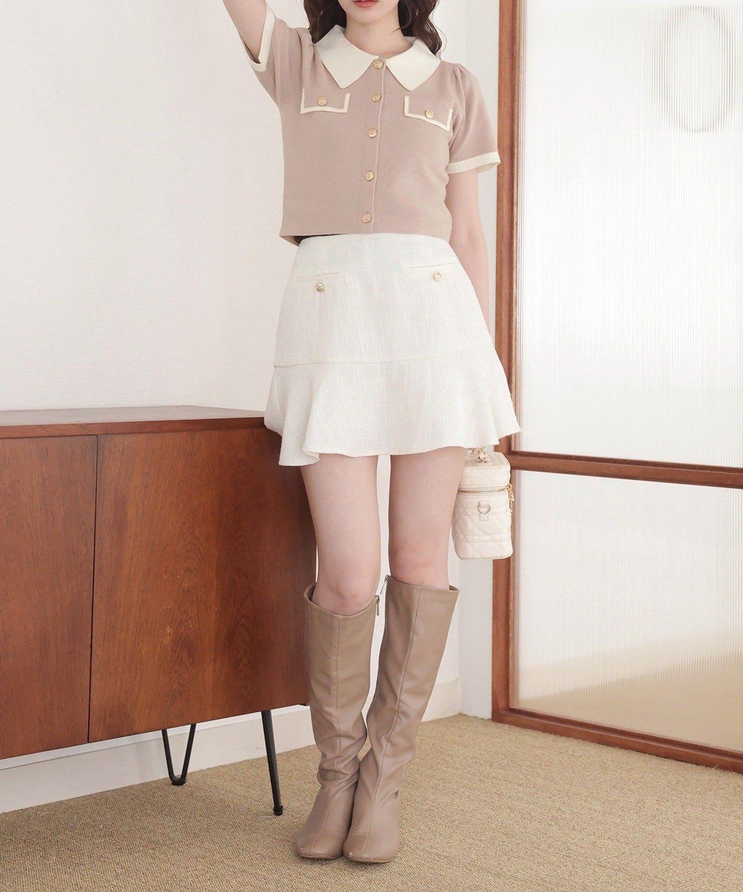 【one after another】拼色針織衫