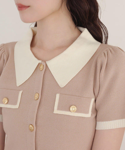 【one after another】拼色針織衫