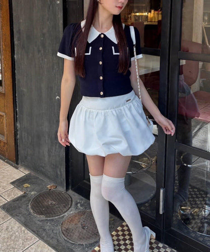 【one after another】拼色針織衫