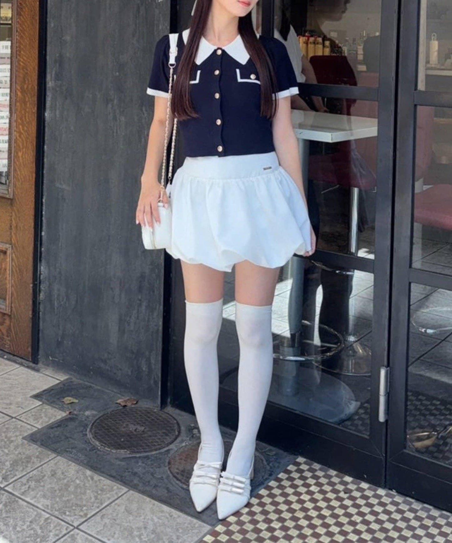 【one after another】拼色針織衫