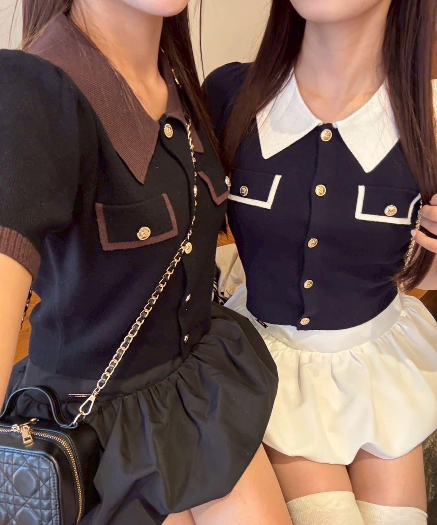 【one after another】拼色針織衫