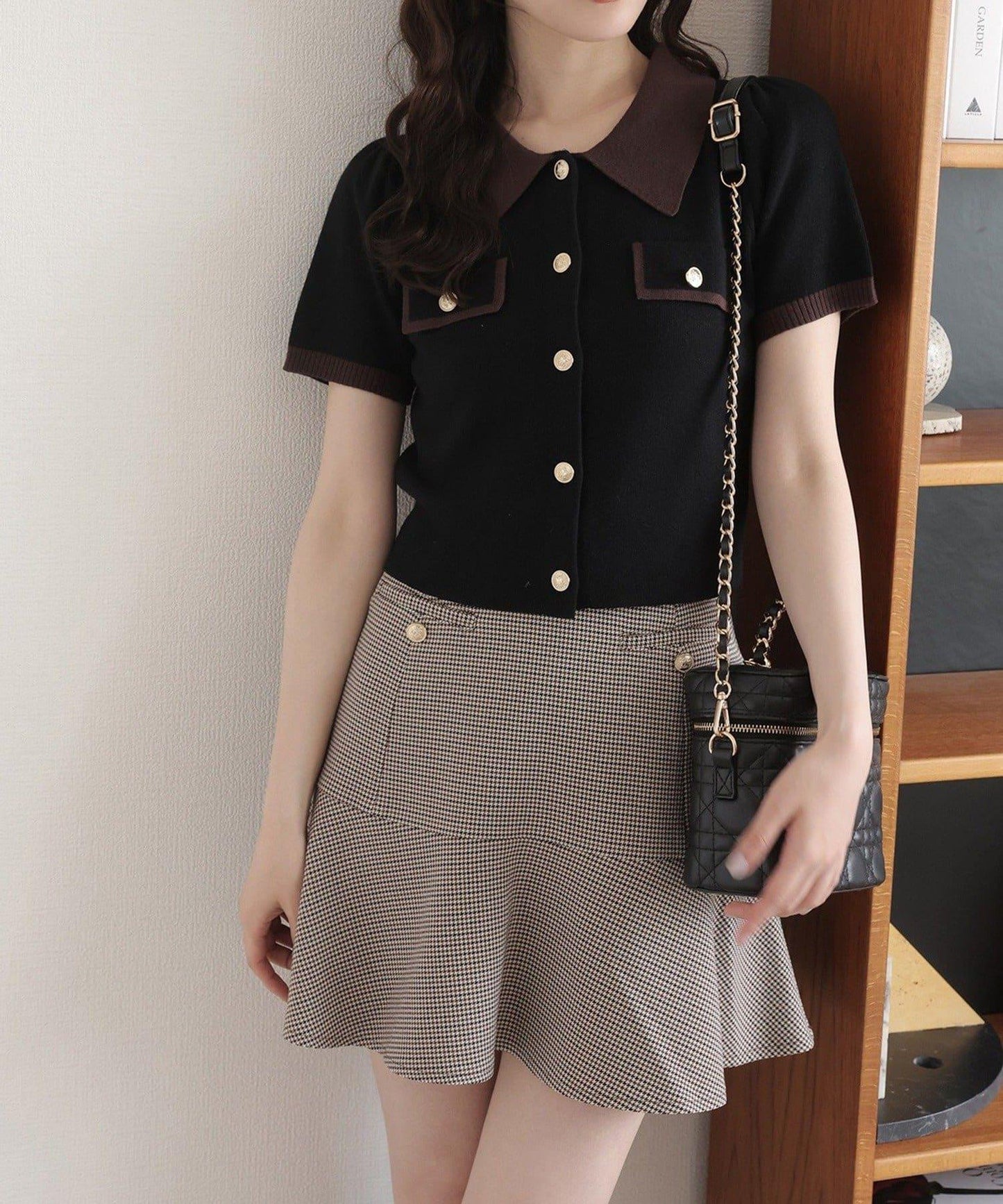 【one after another】拼色針織衫