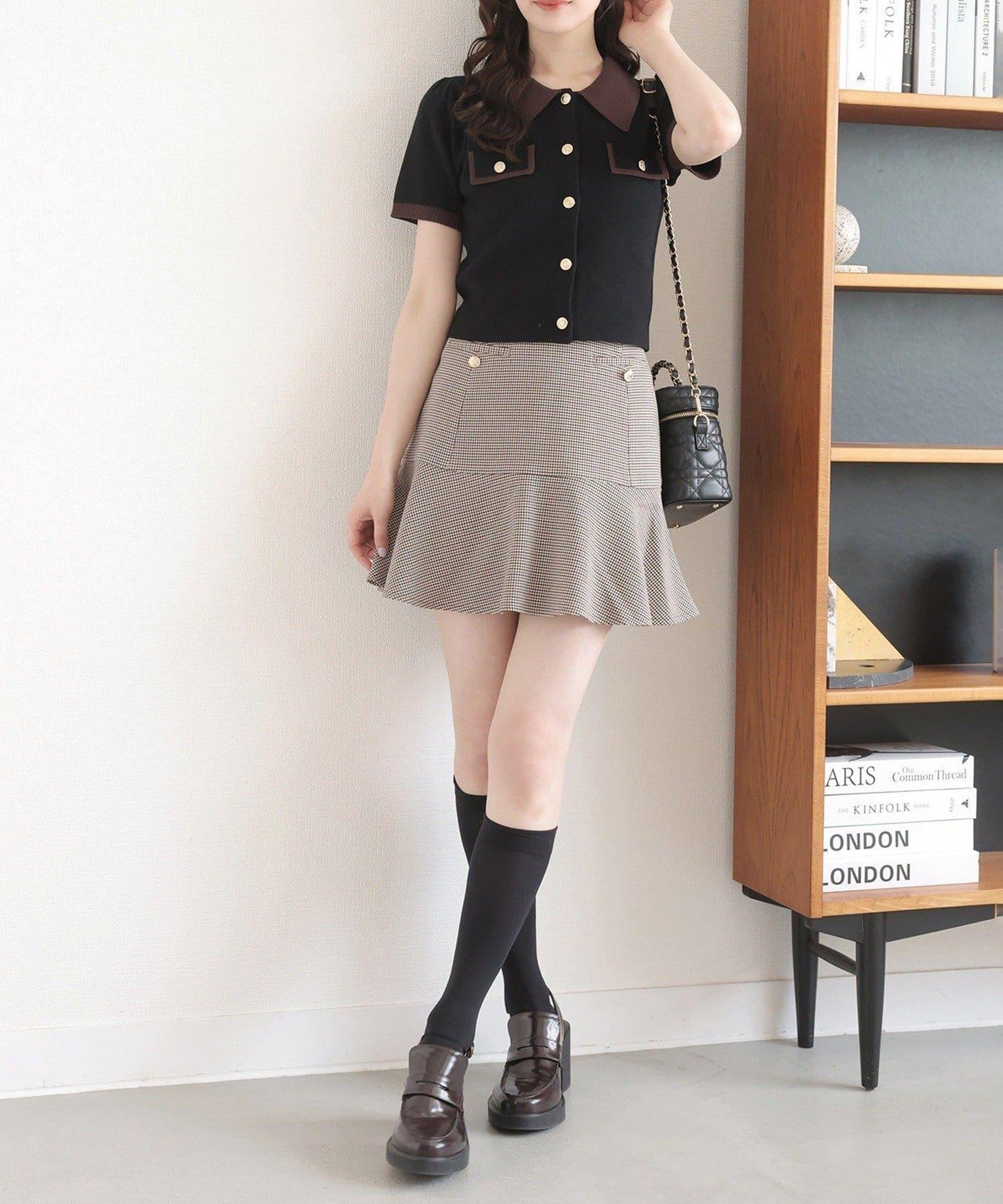 【one after another】拼色針織衫