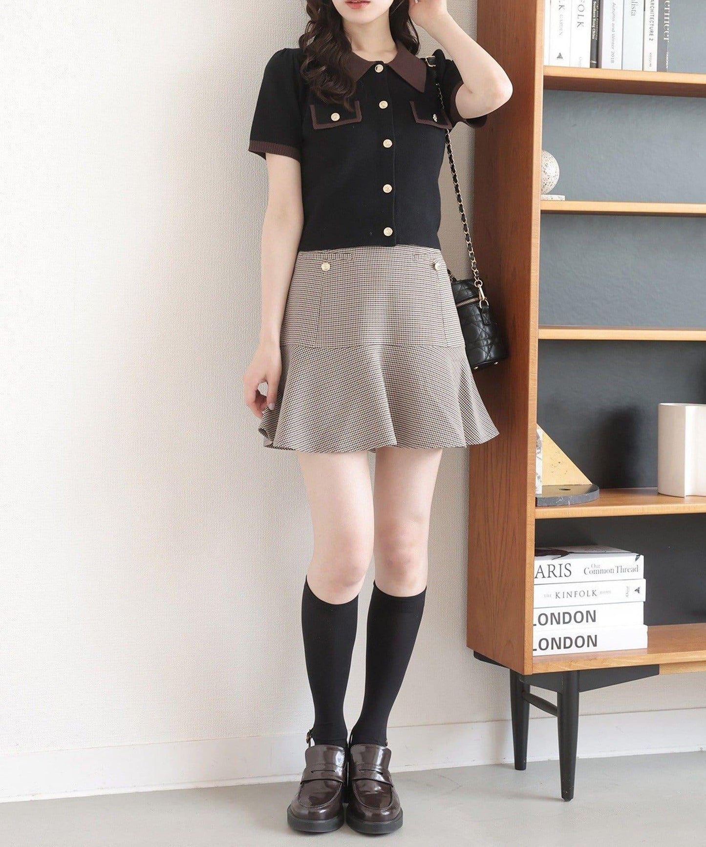 【one after another】拼色針織衫