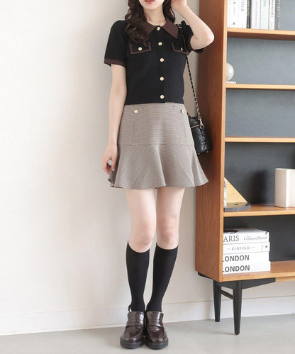 【one after another】拼色針織衫