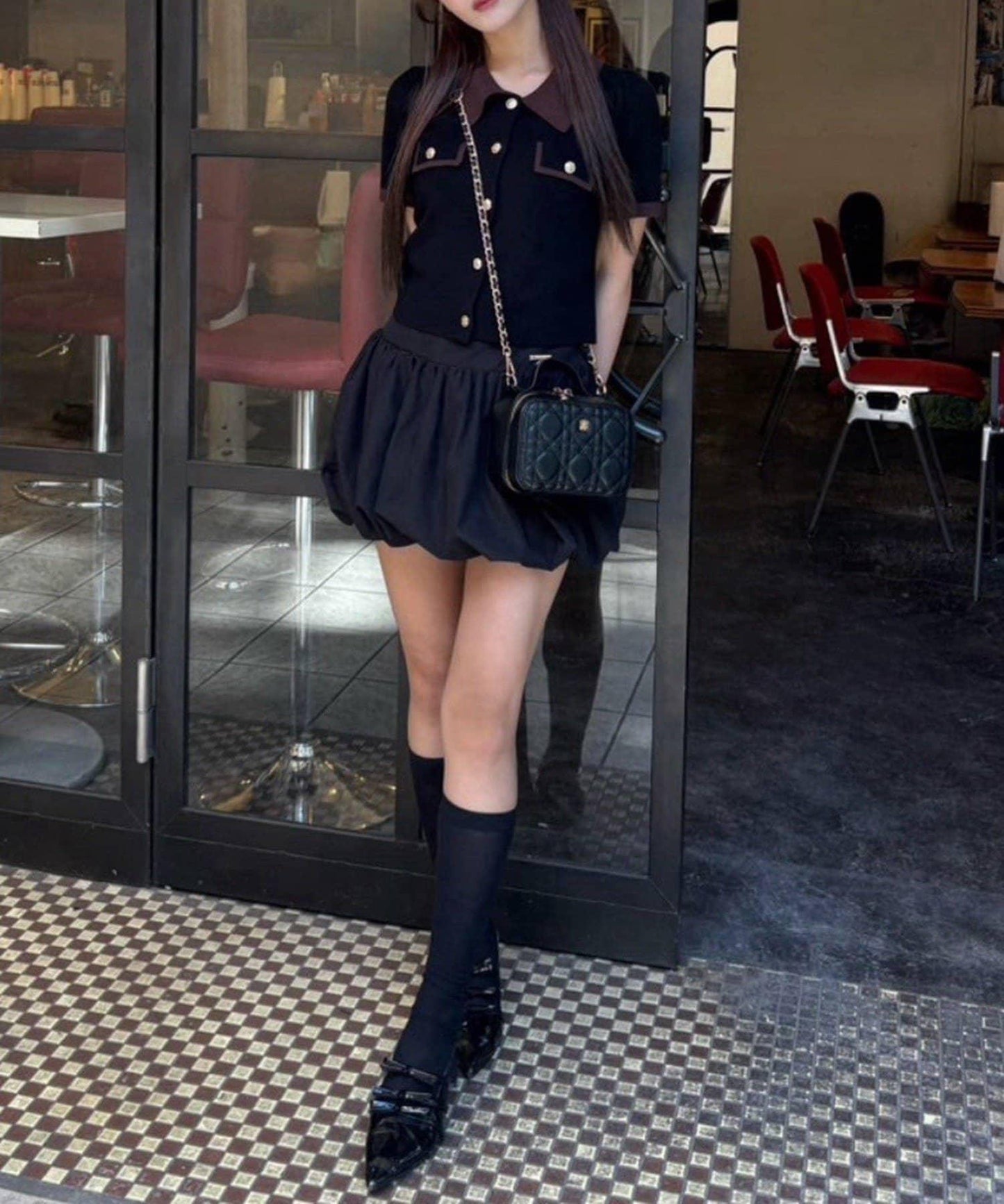 【one after another】拼色針織衫