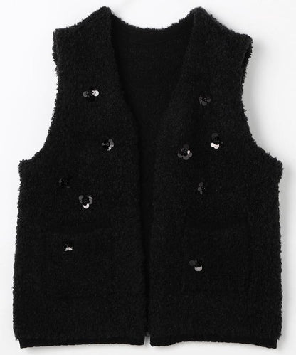 花卉寶石裝飾針織背心