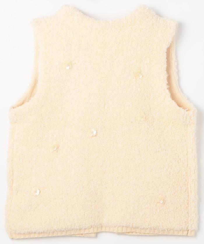 花卉寶石裝飾針織背心