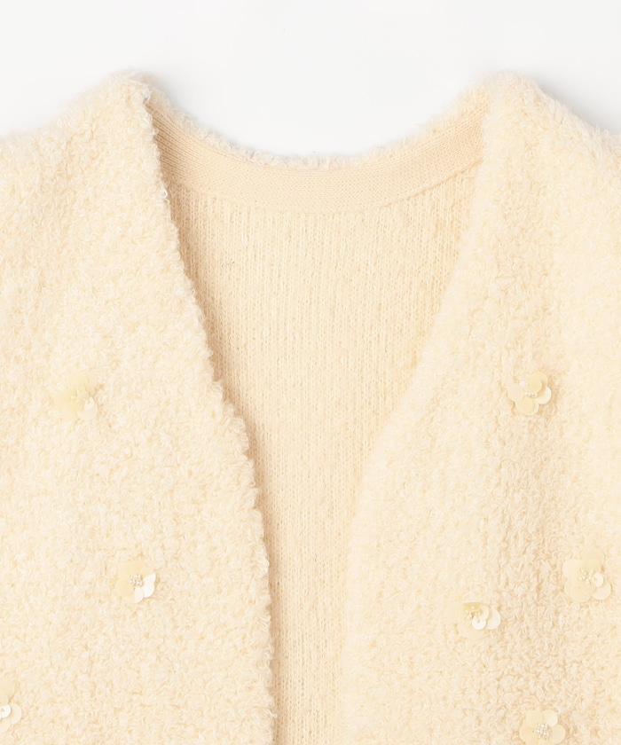 花卉寶石裝飾針織背心