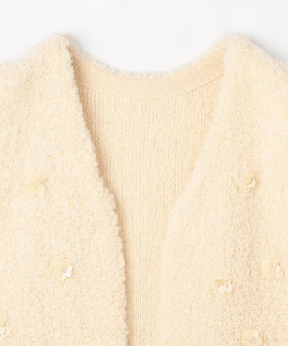 花卉寶石裝飾針織背心