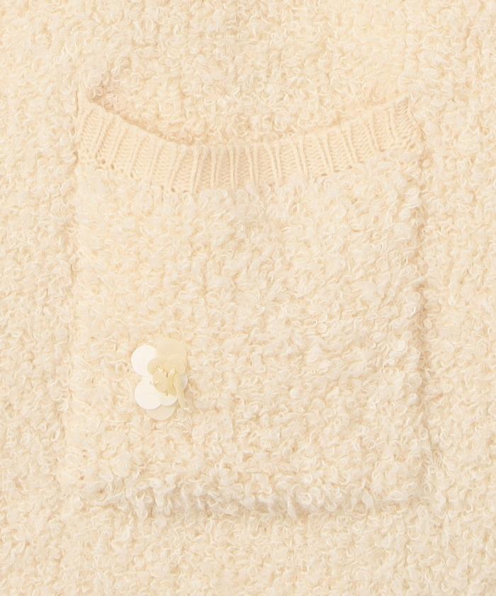 花卉寶石裝飾針織背心