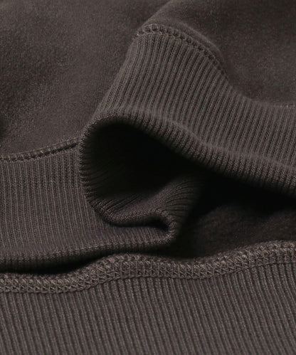 刺繡仿麂皮圓領衛衣