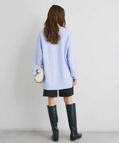 人氣單品・柔軟輕盈穿著感受 仿犛牛絨V領針織衫