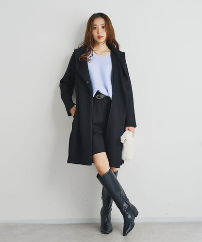 人氣單品・柔軟輕盈穿著感受 仿犛牛絨V領針織衫