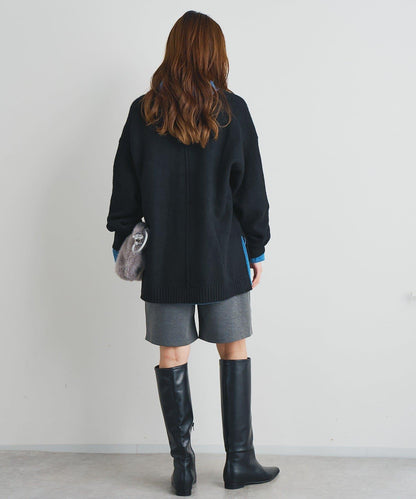 人氣單品・柔軟輕盈穿著感受 仿犛牛絨V領針織衫