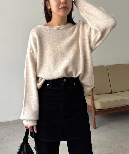 【前後兩穿】柔軟蓬鬆兩穿V領針織衫