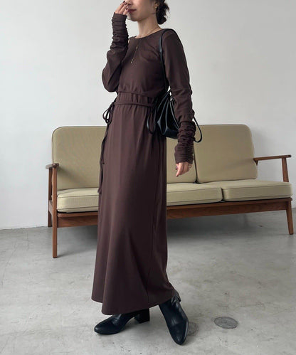 【CAPRICIEUX LE'MAGE】拼接不對稱連衣裙