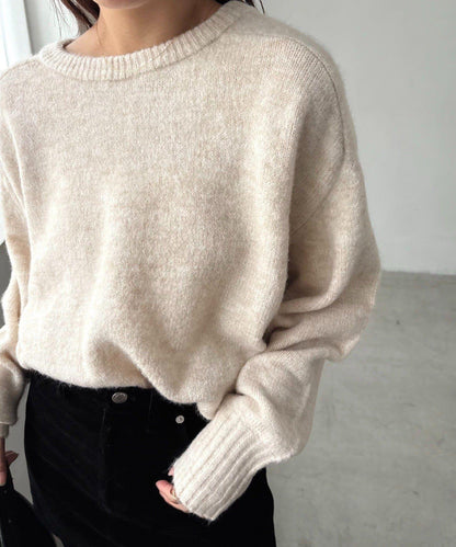 【前後兩穿】柔軟蓬鬆兩穿V領針織衫