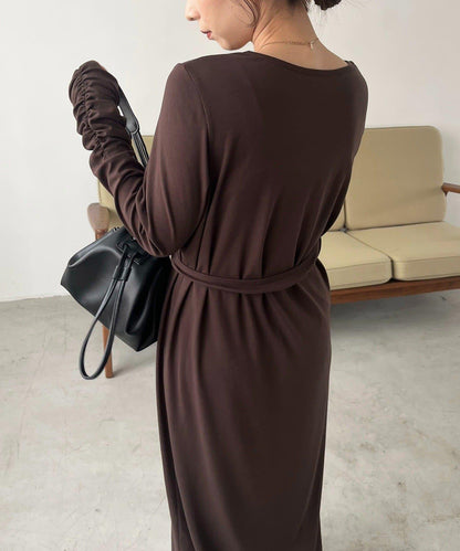 【CAPRICIEUX LE'MAGE】拼接不對稱連衣裙