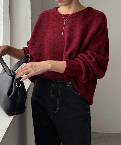 【前後兩穿】柔軟蓬鬆兩穿V領針織衫