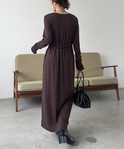 【CAPRICIEUX LE'MAGE】拼接不對稱連衣裙