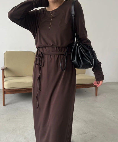 【CAPRICIEUX LE'MAGE】拼接不對稱連衣裙