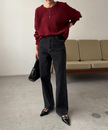 【前後兩穿】柔軟蓬鬆兩穿V領針織衫