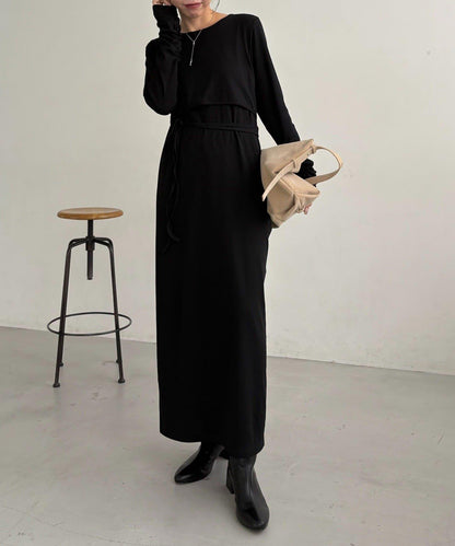 【CAPRICIEUX LE'MAGE】拼接不對稱連衣裙