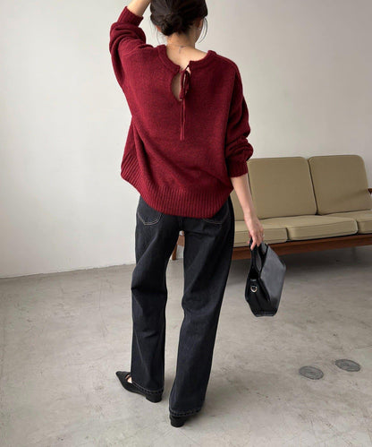 【前後兩穿】柔軟蓬鬆兩穿V領針織衫