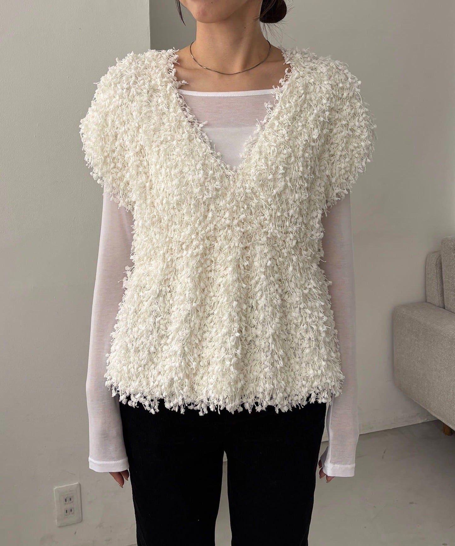 【CAPRICIEUX LE'MAGE】圈圈紗流蘇上衣