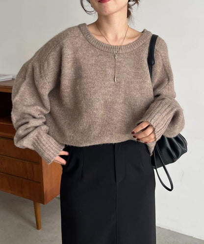 【前後兩穿】柔軟蓬鬆兩穿V領針織衫