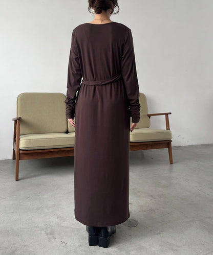 【CAPRICIEUX LE'MAGE】拼接不對稱連衣裙