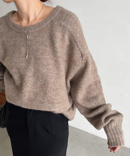 【前後兩穿】柔軟蓬鬆兩穿V領針織衫