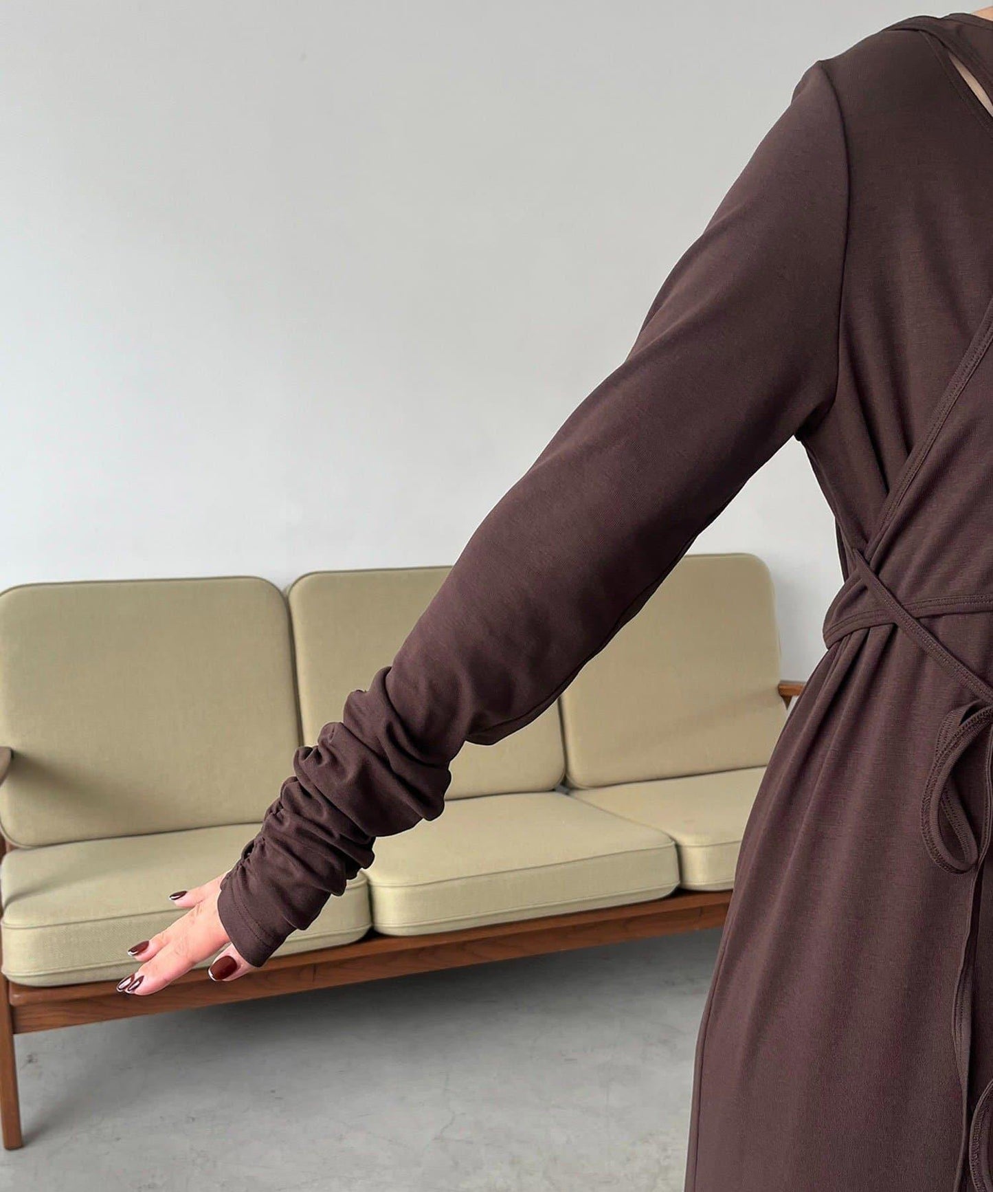 【CAPRICIEUX LE'MAGE】拼接不對稱連衣裙