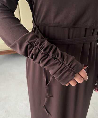 【CAPRICIEUX LE'MAGE】拼接不對稱連衣裙