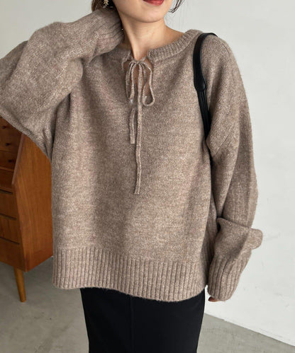 【前後兩穿】柔軟蓬鬆兩穿V領針織衫