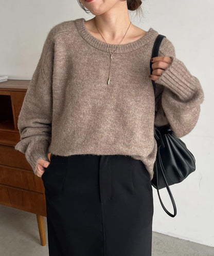 【前後兩穿】柔軟蓬鬆兩穿V領針織衫