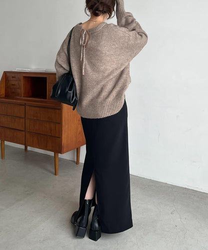 【前後兩穿】柔軟蓬鬆兩穿V領針織衫