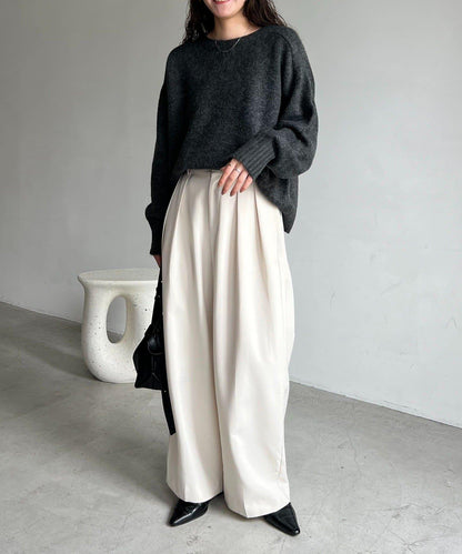 【前後兩穿】柔軟蓬鬆兩穿V領針織衫