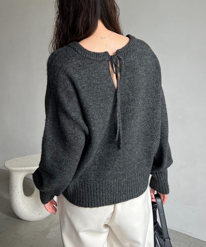 【前後兩穿】柔軟蓬鬆兩穿V領針織衫