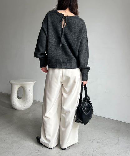 【前後兩穿】柔軟蓬鬆兩穿V領針織衫